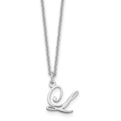 Letter L Initial Necklace 10k White Gold 10XNA756W/L, MPN: 10XNA756W/L,