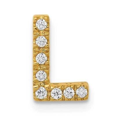 Initial L Charm 14k Gold Diamond PM5221L-008-YA, MPN: PM5221L-008-YA, 191101543869