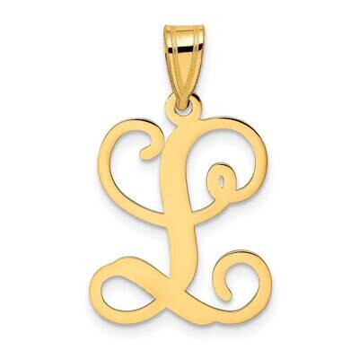 Initial Letter L Pendant 14k Gold Casted High Polished XNA518Y/L, MPN: XNA518Y/L,
