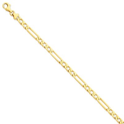Figaro Link Chain 24 Inch 14k Gold Polished LK667-24, MPN: LK667-24, 191101653612