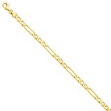 Figaro Link Chain 20 Inch 14k Gold Polished LK667-20, MPN: LK667-20, 191101653599