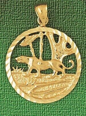 Dazzlers Jewelry Tiger Pendant Necklace Charm Bracelet in Yellow, White or Rose Gold 1727, MPN: DZ-…