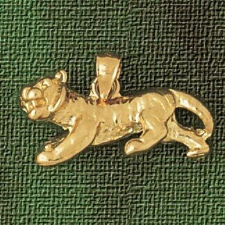 Dazzlers Jewelry Tiger Pendant Necklace Charm Bracelet in Yellow, White or Rose Gold 1722, MPN: DZ-…