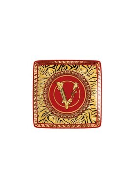 Versace Virtus Holiday Canape Dish 4 3/4 Inch Square, MPN: 11940-409949-15253, 790955174283