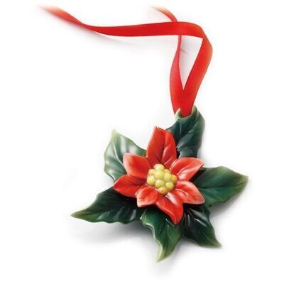 Franz Porcelain Holiday Classic Poinsettia Flower Ornament FZ02287, MPN: FZ02287, 810524014489