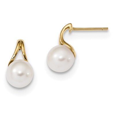 Freshwater Cultured Pearl Post Earring 14k Gold XF640E, MPN: XF640E, 191101434464