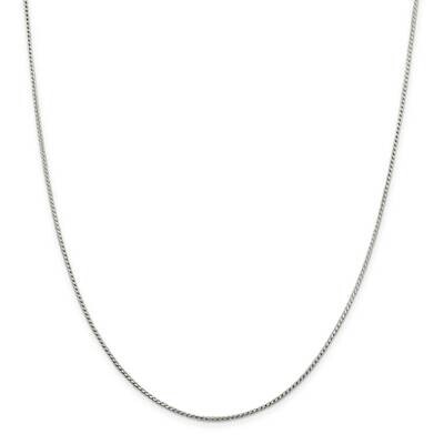 1.25mm Round Franco Chain 30 Inch Sterling Silver QRF060-30, MPN: QRF060-30,