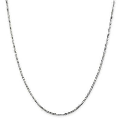 2mm Diamond-Cut Round Franco Chain 22 Inch Sterling Silver QFR200-22, MPN: QFR200-22, 191101769467