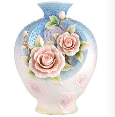 Franz Porcelain Great Success Camellia Vase FZ02907, MPN: FZ02907,