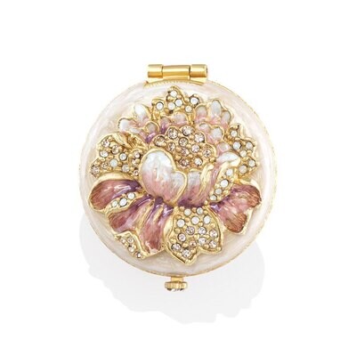 Jay Strongwater Angela Round Floral Compact Great Gifts SCB8076-281, MPN: SCB8076-281,