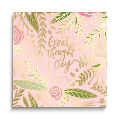 Pink and Green Floral GREAT THOUGHT A DAY 365 Page Note Pad GM24487, MPN: GM24487, 826635214601