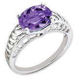 Amethyst Ring Sterling Silver QR2890AM, MPN: QR2890AM, 883957609416