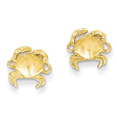 Crab Earrings 14k Gold E907, MPN: E907, 637218036431