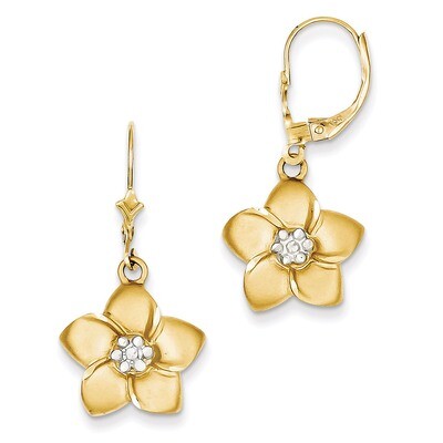 Plumeria Earrings 14k Gold TM724, MPN: TM724, 886774761626