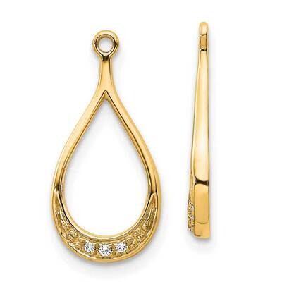 Yellow Gold Diamond Earring Jackets 14k Gold EJM5335-002-YA, MPN: EJM5335-002-YA, 883957967455