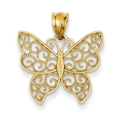 Filigree Butterfly Pendant 14k Gold K4240, MPN: K4240, 886774616919
