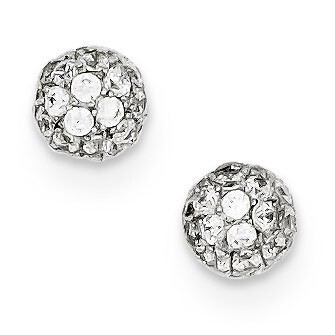 Micro Pave Small Post Earrings Sterling Silver QE9235, MPN: QE9235, 883957049670