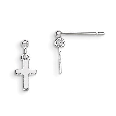 Cross Post Earrings Sterling Silver QE6923, MPN: QE6923, 886774558189