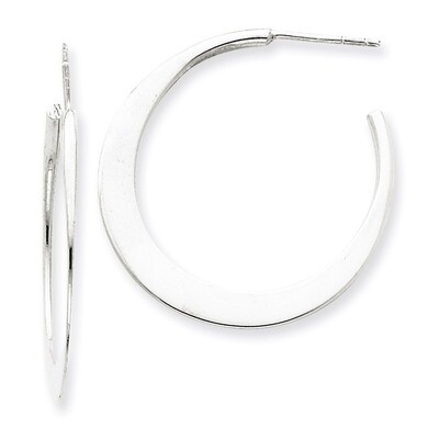 Post Hoop Earrings Sterling Silver QE3767, MPN: QE3767, 883957927893
