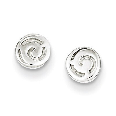 Swirl Post Earrings Sterling Silver QE8649, MPN: QE8649, 883957547268