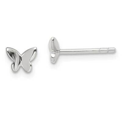Butterfly Post Earrings Sterling Silver QGK175 by Madi K, MPN: QGK175, 886774103273