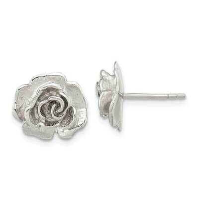 Rose Post Earrings Sterling Silver QE16531, MPN: QE16531, 196904166192