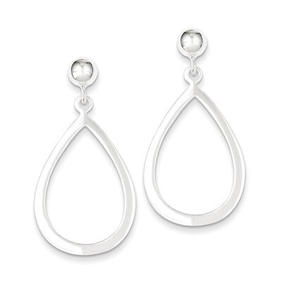 Teardrop Post Dangle Earrings Sterling Silver QE7208, MPN: QE7208, 886774749693