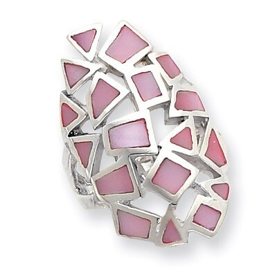 Pink Mother of Pearl Ring Sterling Silver QR1492-6