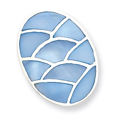 Blue Mother of Pearl Ring Sterling Silver QR1483-6