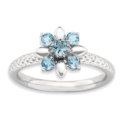 Blue Topaz Ring - Sterling Silver QSK794, MPN: QSK794, 886774225845