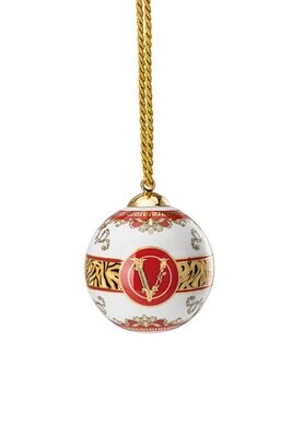 Versace Virtus Holiday Globe Ornament 3 Inch, MPN: 14283-409949-27940, 790955174320