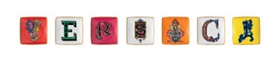 Versace Christmas Holiday Alphabet Set of 7 Dishes, MPN: 11940-403673-28632, 790955109599
