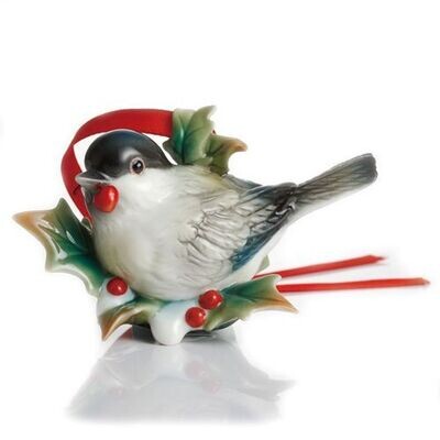 Franz Porcelain Holiday Beginnings Chickadee Ornament FZ02288, MPN: FZ02288,