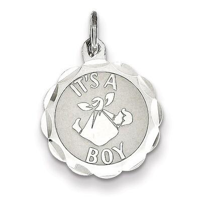 Its a Boy Charm Sterling Silver QC2492, MPN: QC2492, 191101181481