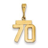 Number 70 Charm 14k Gold Small Polished SP70, MPN: SP70, 883957143798