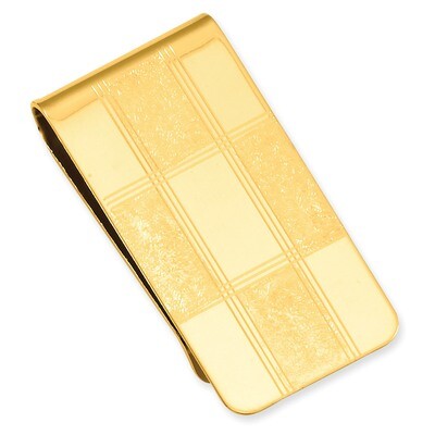 Four Square Engravable Money Clip Gold-plated KW684, MPN: KW684, 196904088883