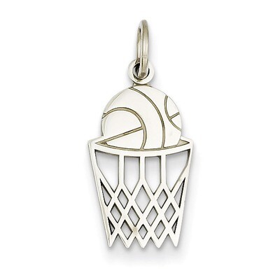 Basketball Charm 14k White Gold WCH136, MPN: WCH136, 883957342498