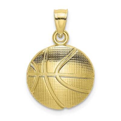 2-D Textured Basketball Charm 10k Gold 10K8774, MPN: 10K8774,