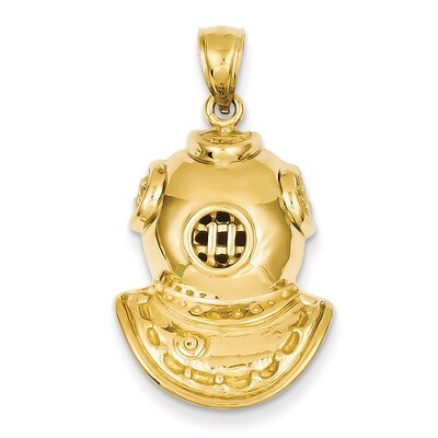 Divers Helmet Pendant 14k Gold D4147, MPN: D4147, 637218035854