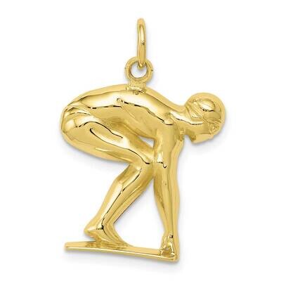 Swimmer Diver Charm 10k Gold 10D3469, MPN: 10D3469,