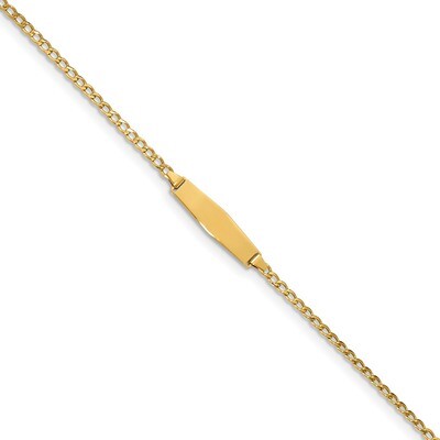 Soft Diamond Shape ID with Semi-SolSoft Diamond Shape ID Cuban 14k Gold Polished DCID132C-6, MPN: D…