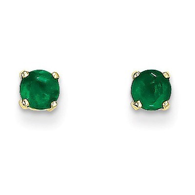 4mm May/Emerald Post Earrings 14k Gold XBE53, MPN: XBE53, 883957340463