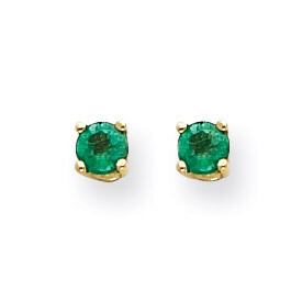 Emerald Post Earrings 14k Gold XE71E-B, MPN: XE71E-B, 883957337708