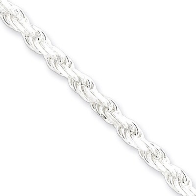 8 Inch 3.5mm Diamond-cut Rope Chain Sterling Silver QDC080-8, MPN: QDC080-8, 886774412009