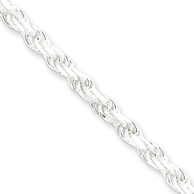 30 Inch 3.5mm Diamond-cut Rope Chain Sterling Silver QDC080-30, MPN: QDC080-30, 886774411996