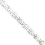 22 Inch 3mm Diamond-cut Rope Chain Sterling Silver QDC070-22, MPN: QDC070-22, 886774411897