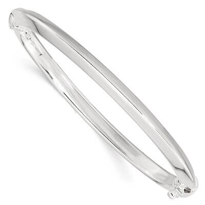 Hinged Bangle Sterling Silver Polished QB1416, MPN: QB1416, 196904154946