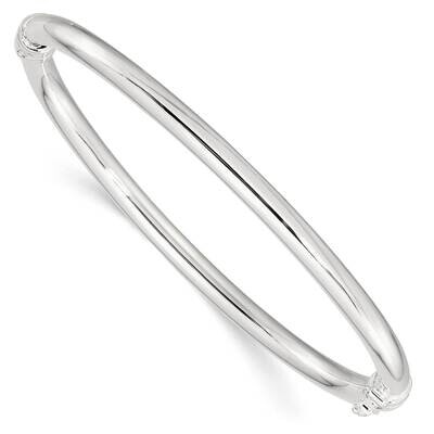 Hinged Bangle Sterling Silver Polished QB1412, MPN: QB1412, 196904155035