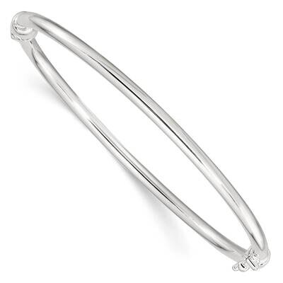 Hinged Bangle Sterling Silver Polished QB1411, MPN: QB1411, 196904154984