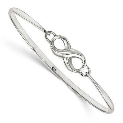 Infinity Hinged Bangle Sterling Silver QB914, MPN: QB914, 886774748979